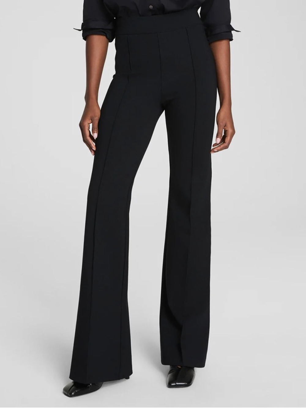 Spanx SuperSmooth PerfectFit Ponte Flare Black Pant Pull On Sz XL